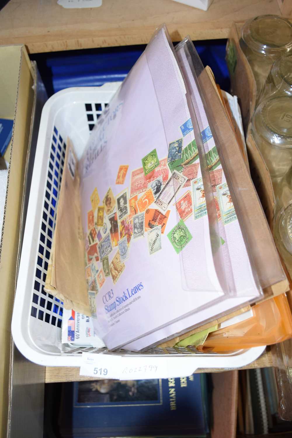 Box containing a quantity of various stamps