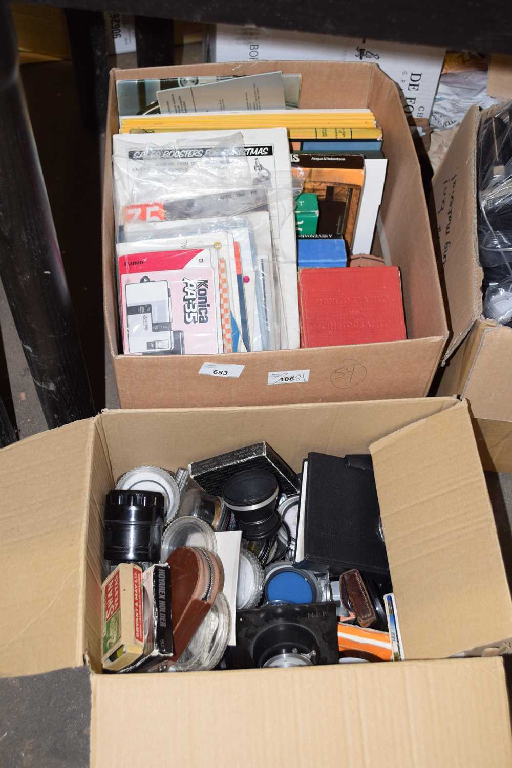 Box of photography interest books