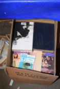 Box containing a large quantity of various books