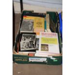 Box containing a quantity of various cricket and other books