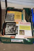 Box containing a quantity of various cricket and other books