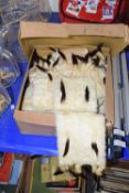 Box containing fur stole etc