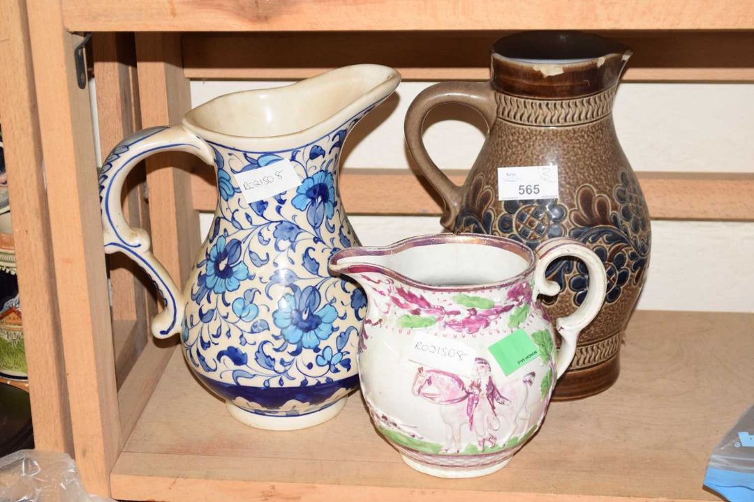 Three various vintage ceramic jugs