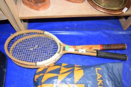 Pair of vintage tennis rackets