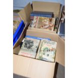 Two boxes of various vintage and other books