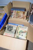 Two boxes of various vintage and other books