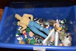 Various plastic novelty football figures