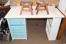 White melamine child's desk