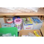 Quantity of assorted collectors card albums and contents together with various vintage tins