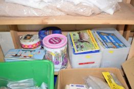 Quantity of assorted collectors card albums and contents together with various vintage tins