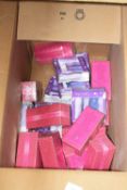 Box containing a quantity of various perfumes etc
