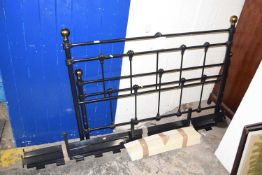 A modern metal double bed frame