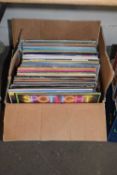 Box containing a large quantity of LP records