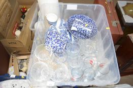 Two boxes of various clearance sundries