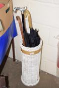 Stick stand and various umbrellas