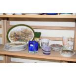Quantity of various ceramics include decorative plates etc