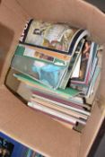 Box containing a box of various vintage auction catalogues etc