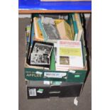 Box containing various cricket interest and other books