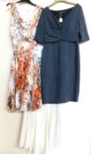 A dress by Jasper Conran, sleeveless with chiffon overlay, tie waist and pleated skirt, size 14, a