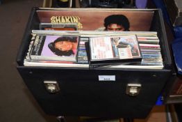 Case of various LP records etc