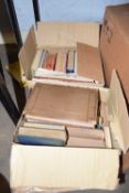 Two boxes of various vintage books
