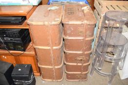 Two vintage travelling trunks