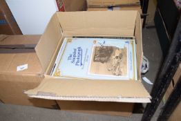 Box containing various photography and other books