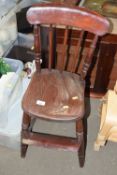 A vintage highchair