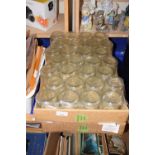 Two boxes of as new glass jars