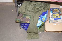 Bag containing a large quantity of various camouflage clothing etc