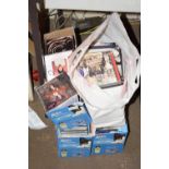 Three boxes and one bag of various CD's