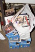 Three boxes and one bag of various CD's
