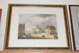Framed coloured print