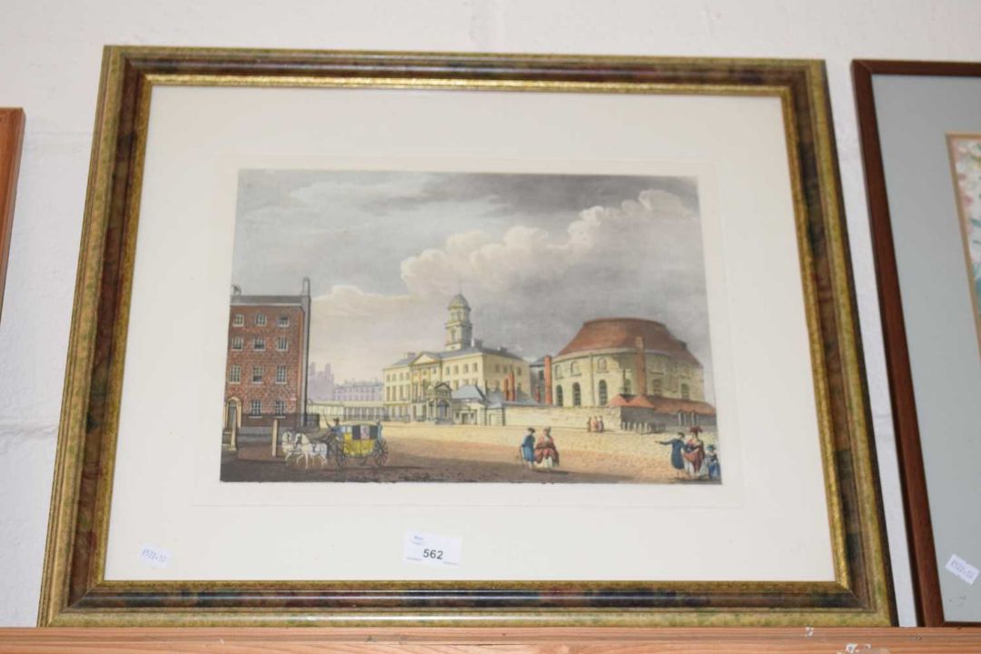 Framed coloured print