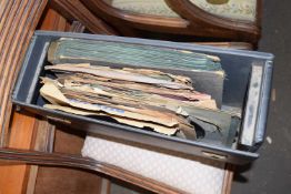 Case containing gramophone records