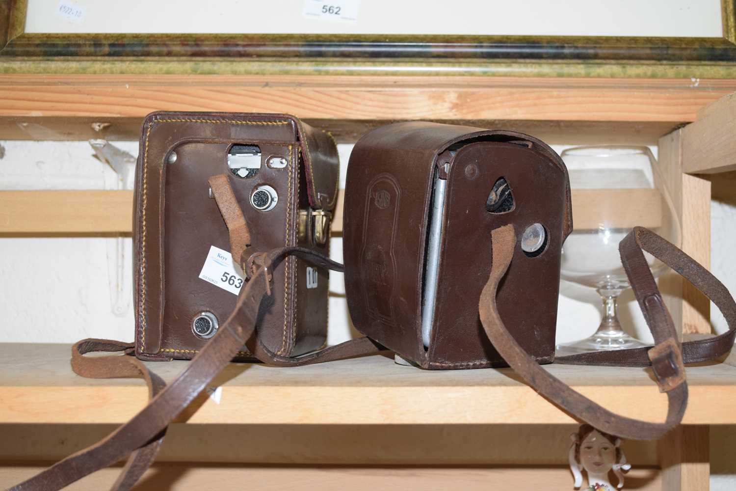 Two cased box cameras