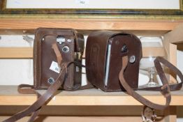 Two cased box cameras