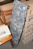 A retro melamine bed table