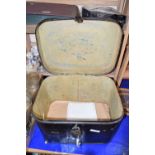 Vintage metal hat box