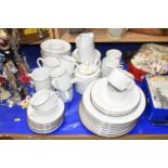 A Royal Worcester Classic Platinum part dinner set