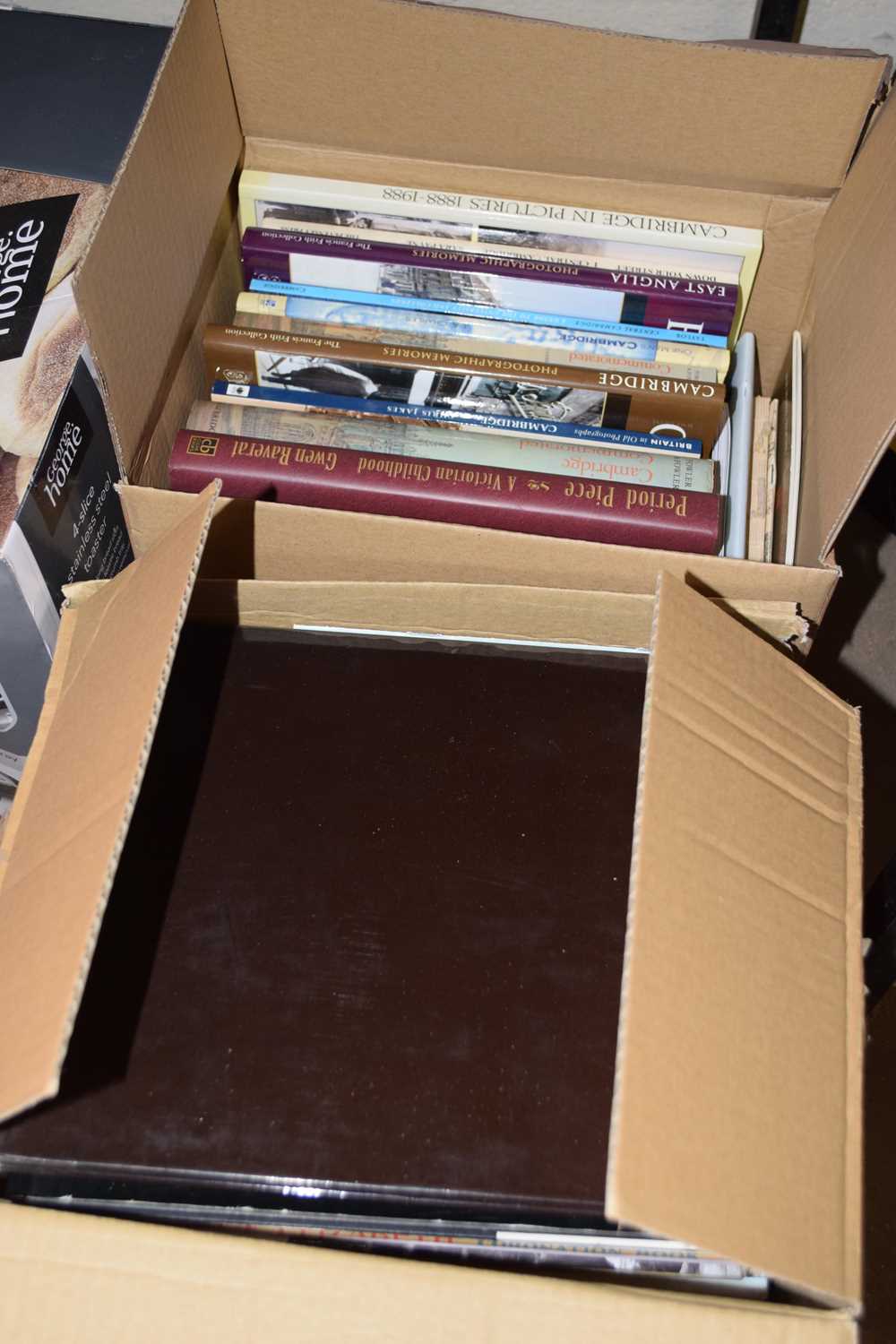 Two boxes of various hardback reference books etc