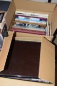 Two boxes of various hardback reference books etc