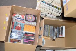 Two boxes of various CD's and DVDs