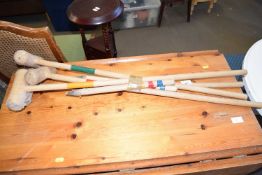 Part croquet set