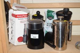 Various coffee making equipment