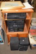 Sansui stereo system complete with wooden unit
