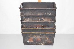 A selection of vintage loaf tins