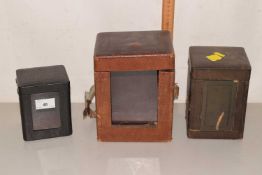 Three carriage clock travel cases