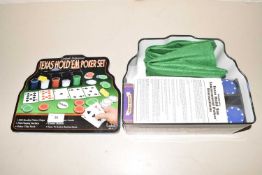 A Texas Hold'em poker set