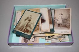 A collection of vintage CDV cards